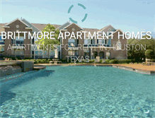 Tablet Screenshot of brittmoreapts.com